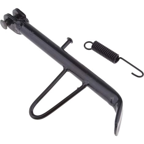 Kit de Béquille Latérale en Fer Accessoire Universelle Moto E-Scooter VTT - Noir 21cm (1/5)