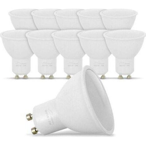 Ampoules LED GU10, Blanc Froid 6000K Ampoule Spot LED 7W, 560LM Angle de Faisceau 120 degrés Larges Faisceaux, Non-dimmable Spot LED type GU10, Lot de 10 [Classe énergétique F] (1/5)