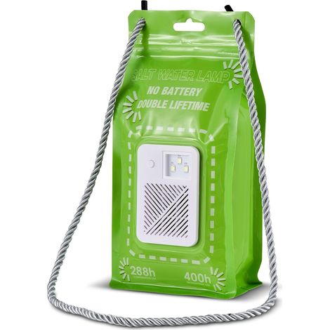Lampe à eau salée sans piles, lampe de survie d'urgence réutilisable, 2 modes d'éclairage, pour intérieur et extérieur, camping, 3 LED, 50 s, sac lumineux avec cordon (1/5)