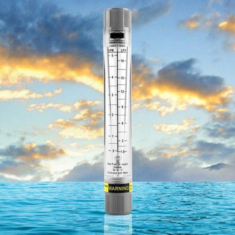 Tube flow meter for liquids, 0.5-5 GPM / 1.8-18 LPM flow meter for pipes (1/5)