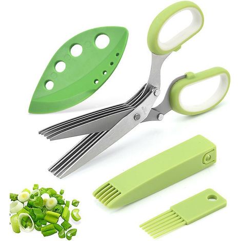 5-teiliges Kräuterscheren-Set – Praktische Küchenhelfer zum Schneiden frischer Gartenkräuter – 4-teilig, spülmaschinenfest
