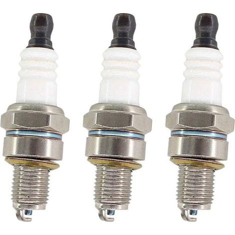 Lot de 3 bougies d'allumage pour Stihl FS40 FS50 FS56 FS87 FS90 FS100 FS110 FS90R FS100R FS130 FS310 BR600 KM56 KM100 Débroussailleuse NGK 3365, CMR6H (1/2)