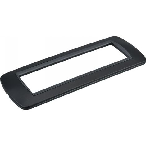 Placca Plastica Ovale MBL 7M Nero Compatibile Bticino Living BLN88702