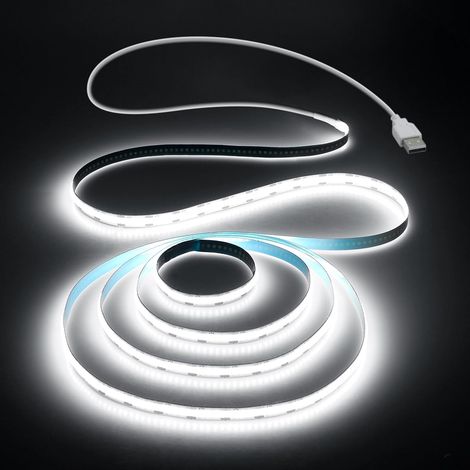 Bande LED COB USB blanc froid, éclairage TV décoration intérieure (1/5)