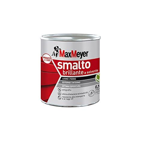 MaxMeyer Smalto a Solvente Brillante Bianco R9010 0,125 l (1/4)