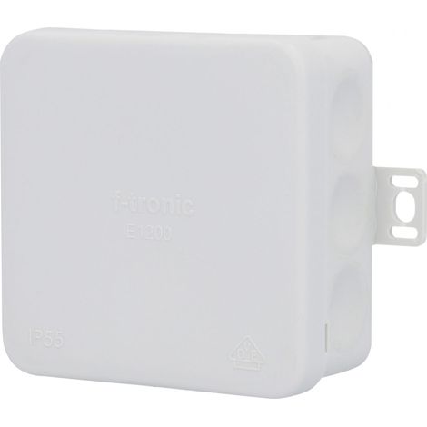 Aufputz-Abzweigkasten IP55 mit Membran 80x80x37mm grau Aufputzdose