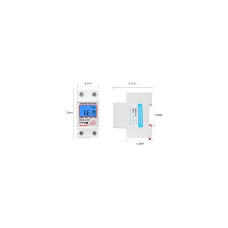 DDS6619-012 Contatore elettronico monofase multifunzione - Display LCD retroilluminato - Montaggio su guida DIN - 5-80A 230V - Dimensioni: 7,83,56,5cm - Crezuo