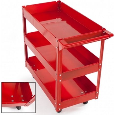 Carro Herramientas de Taller Profesional 3 Pisos con Ruedas de Montaje