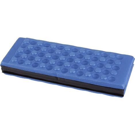 Coussins de siège plats pliables en quatre - Patchwork bleu et noir, emballés dans un sachet OPP - Coussins portables confortables pour chaises, sièges d'extérieur, camping et usage quotidien (1/5)