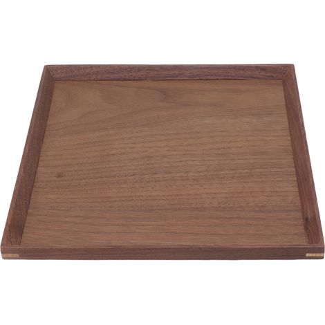 Plateau de service rectangulaire en bois pour thé, fruits et autres aliments, idéal pour la cuisine et la chambre (20 x 20 cm). (1/5)