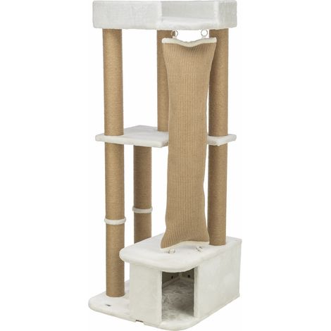 Katzenbaum - TRIXIE - Aktiv - Weiß - Jute und Plüsch - 150 cm Höhe