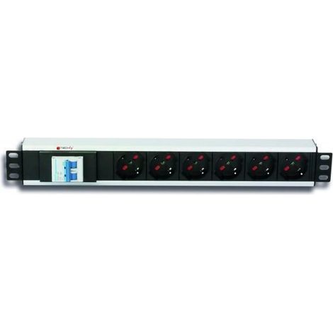 Mehrfachsteckdose fÜr 19'' 6-sitzige racks mit thermisch-magnetischem und c20 102659 stecker