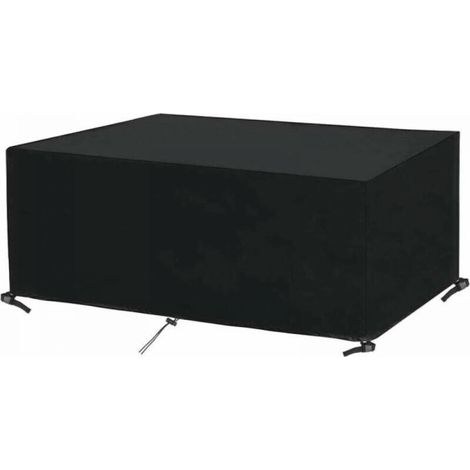 Housse de protection rectangulaire pour table de jardin, protection pour meubles d'extérieur, imperméable, tissu Oxford (170 x 94 x 71 cm) (1/4)