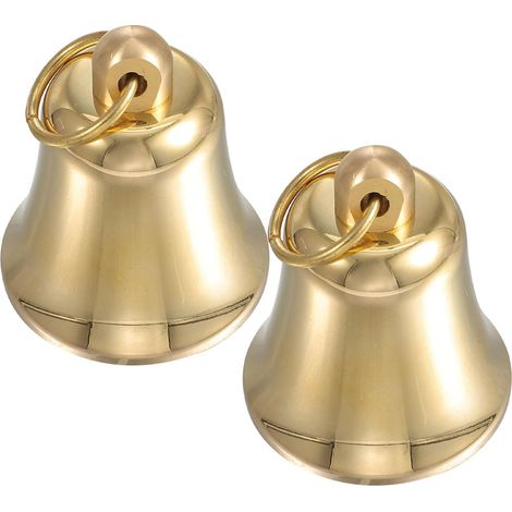 Cloches en Laiton pour Décoration Intérieure et Extérieure Lot de 2 Vintage 5 Cm, Cloches Rustiques Suspendues Ornements Sonores pour Fête, Jardin et Ambiance Champêtre (1/5)
