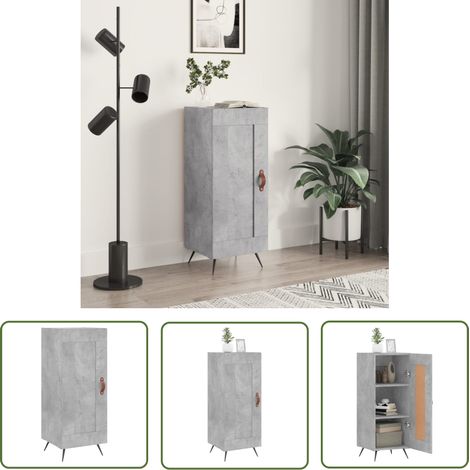 Maison Exclusive Sideboard Betongrau 34,5x34x90 cm Holzwerkstoff (1/5)