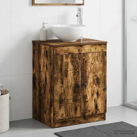 vidaXL Mobile da Bagno Rovere Fumo 54 x 41 x 70 cm