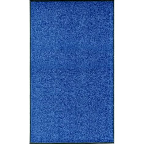Tapis d'entrée Paillasson lavable Tapis de porte Bleu 90x150 cm 48688 (1/5)