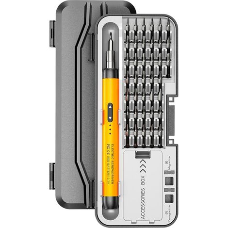 Tournevis rechargeable, tournevis USB portable Outil d'entretien domestique rechargeable durable, tournevis silencieux (1/5)