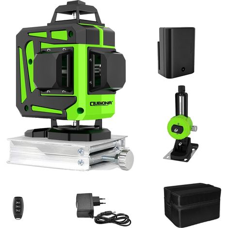Niveau Laser Vert, Mesure de 16 Lignes, Fonction de Télécommande (1/2)