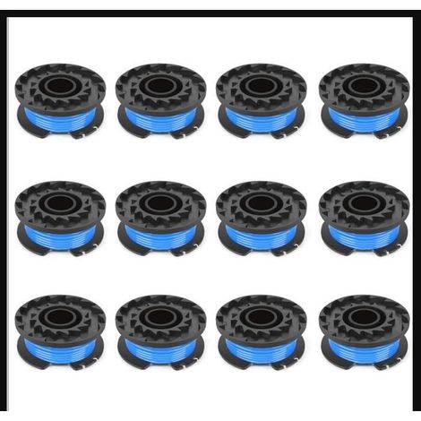 BelleRise - 16pcs Bobines de fil pour débroussailleuse – 4,9 m – Nylon renforcé – pour jardinage et entretien des espaces verts