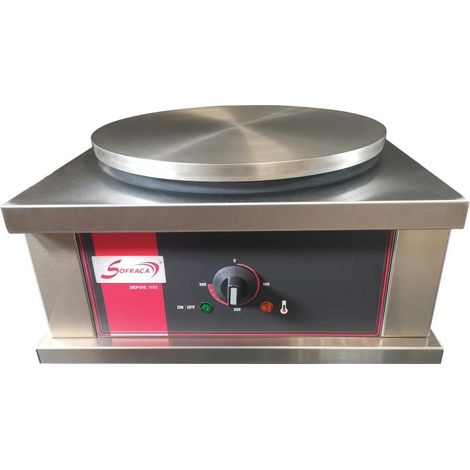 Crêpière électrique carrée professionnelle à usage intensif - Diamètre 40 cm - Sofraca