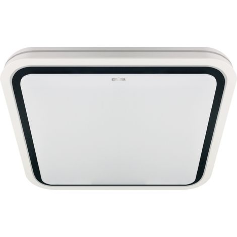 Plafonnier LED carré 48W 4100K blanc/noir 50cm Struhm (1/2)