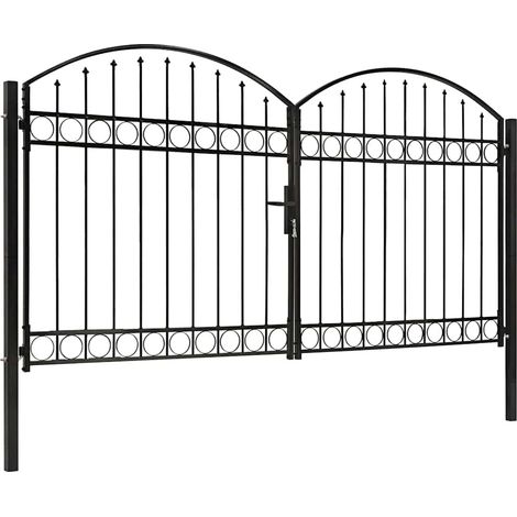vidaXL Portail de clôture ASSEN à double porte avec arc en acier 300 x 175 cm (1/5)
