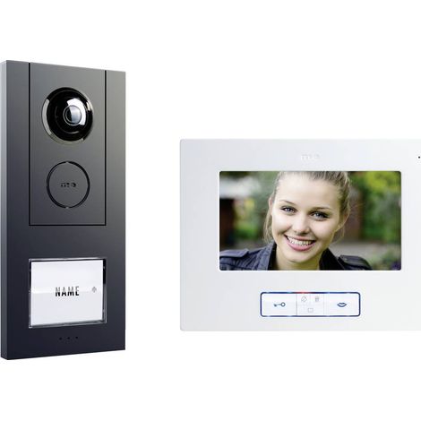 m-e modern-electronics VISTUS VD ALU-6710 A Interphone vidéo filaire anthracite A384092 (1/3)