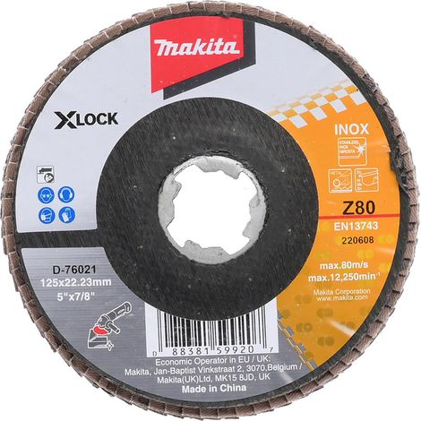 D-76021 Disco a lamelle X-Lock, 125 mm, Z80