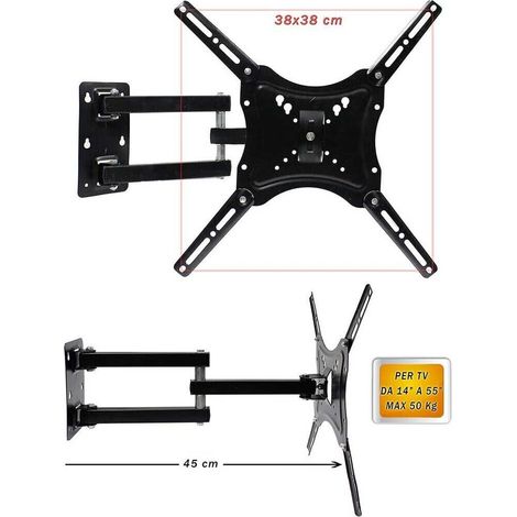 SUPPORT DE BRAS DE TÉLÉVISION POUR TÉLÉVISION LCD PLASMA LED DE 14 À 55 POUCES 117B-2 (1/4)