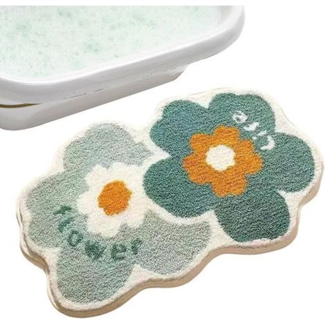 [JAMAIS UTILISÉ] Tapis de douche pour salle de bain Tapis de bain lavable en machine Pieds grattoirs pour sol, accessoires de douche pour salle de sport, dortoir, hôtel (1/4)