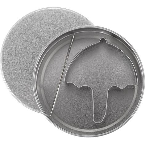 1 set outil de découpe de biscuits, en acier inoxydable, formes parapluie triangle étoile cercle, pour pâtisserie maison (1/5)