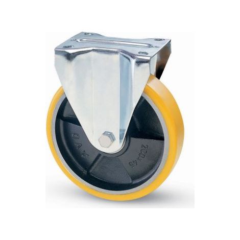 Ruota Fissa per Carrelli Poliuretano Art.22A mm.100-Piastra mm.100X85 (1/5)