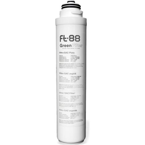 Cartuccia Filtro A Carbone Attivo Argento Ft88 Per Filtro Sottolavello Duo E Trio Uf