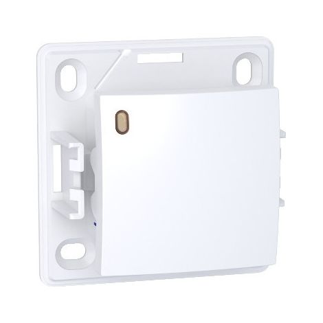 Poussoir lumineux 6A O/F saillie blanc polaire faible conso lampe 230V 0,5mA (sans cadre) série Alrea