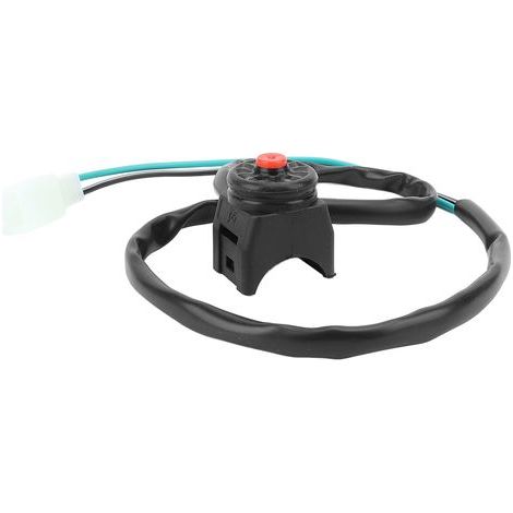 Bouton universel de klaxon d'arrêt de moteur de moto, interrupteur d'arrêt de moto de 22mm, longueur de fil de 64cm, rouge. (1/5)