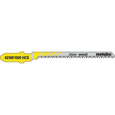 Metabo 5 LAMES DE SCIE SAUTEUSE « CLEAN WOOD » 57/ 1,4 MM (623651000)