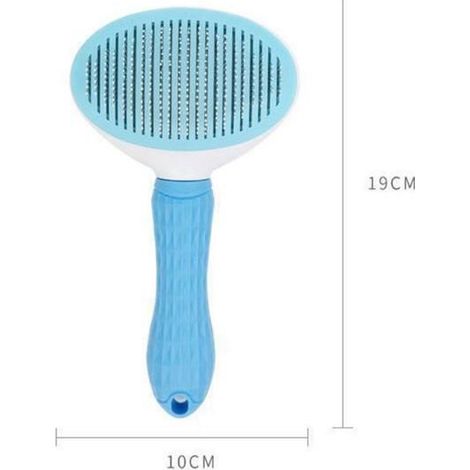Peigne-acier inoxydable-enlever les poils lches-animal-brossage-nettoyage-bleu PEIGNE (1/5)