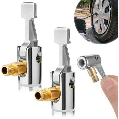 Adaptateur de Valve de Voiture Adaptateur pour Valve de Pneu Embout Gonflage Pneu Voiture Clip pour valve de pneu pour Voiture Vélo Moto et Compresseur