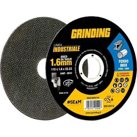 MOLA ABRASIVA PER INOX/FERRO 'GRINDING LINEA INDUSTRIALE' ø 115 x 1,0- 10 pezzi  - GRINDING