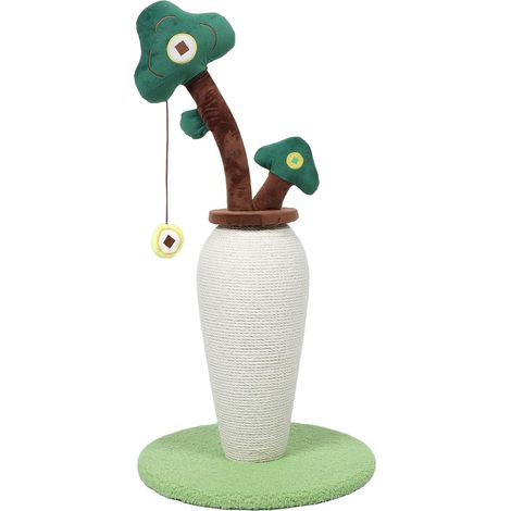 Griffoir pour Chat en Corde de Sisal 67 CM Poteau Vertical Résistant à (1/5)