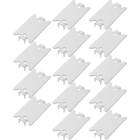 50 plaques de sécurité métalliques pour la protection des montants de tuyaux, fils et câbles lors de travaux de construction et de rénovation. (1/5)