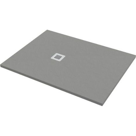 Piatto doccia 100x110 h.2,8 in marmo resina effetto pietra grigio