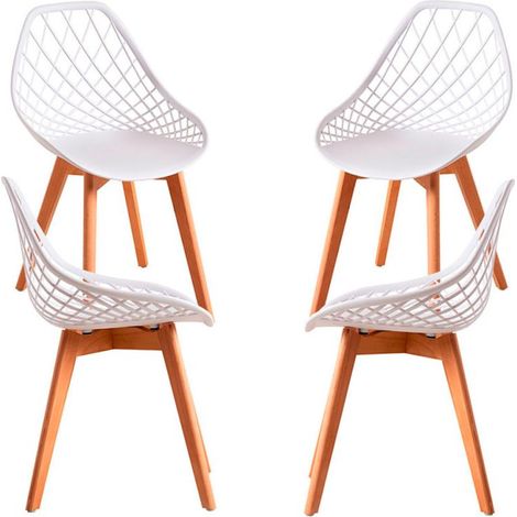 Packs Sillas Comedor - Pack 4 Sillas Deli - Blanco (1/5)