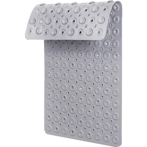 Tapis de bain antidérapant et anti-moisissure pour baignoire et bassine, avec larges ventouses et dos en caoutchouc épais. Dimensions : 70 x 40 cm.