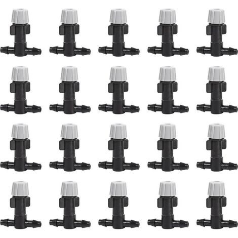 20 Têtes de gicleur, Buse brumisateur réglable, Joints en té, Tuyau 4mm 7mm, Irrigation jardin terrasse (1/5)