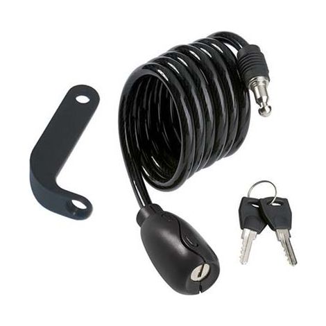 ANTIFURTO FUNE A SPIRALE BICI-MOTO 2010 ILSA - ACCIAIO MM 6 CM 100 + SUPPORTO- 4 pezzi