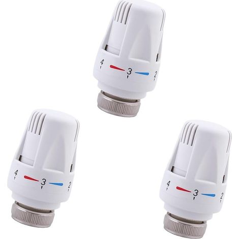 3PCS Tete Radiator Thermostatic M30 x 1,5 Valves Thermostatiques for Radiator, Head of Replacement of Valve of Thermostat of Radiator for Home Desk (1/5)