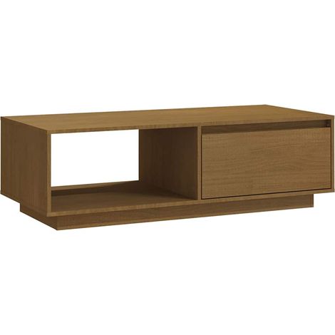 Maison Exclusive - Mesa de centro de madera maciza pino marrón mi (1/5)