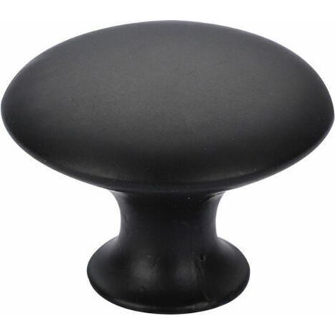 6 Boutons de Meuble Ronds Noirs pour Armoires, Placards et Tiroirs – Poignées Solides 30 mm – Accessoires Cuisine et Mobilier (1/5)